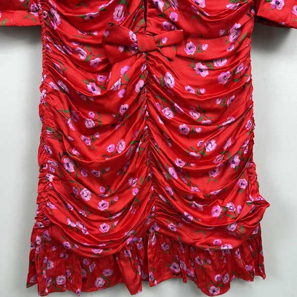 NEW ROTATE Floral Printed Mini Ruffle Dress 6 - Picture 6 of 16